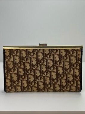 Dior Vintage Brown Trotter Clutch Bag